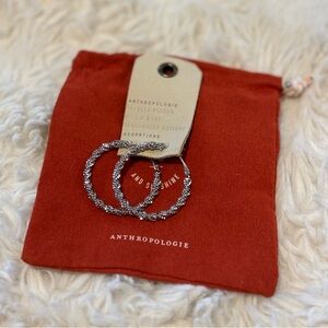 Anthropologie Metallic Hoop Earrings